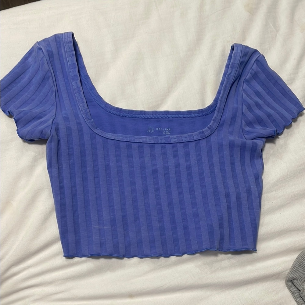 Blue Striped Women's Top